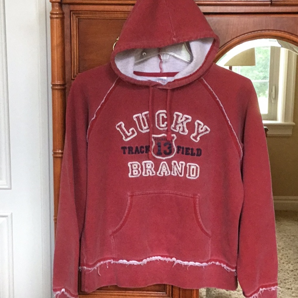 Lucky Brand Hoodie/vintage red  material